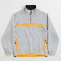 Pasteelo Contrast 1/4 Zip Sweatshirt - Heather Grey / Gold thumbnail