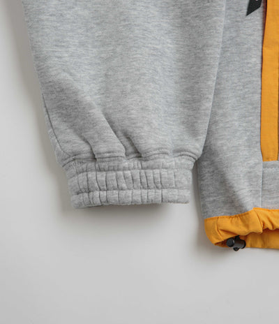 Pasteelo Contrast 1/4 Zip Sweatshirt - Heather Grey / Gold