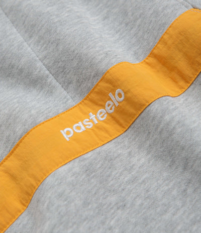 Pasteelo Contrast 1/4 Zip Sweatshirt - Heather Grey / Gold