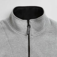 Pasteelo Contrast 1/4 Zip Sweatshirt - Heather Grey / Gold thumbnail