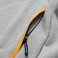 Pasteelo Contrast 1/4 Zip Sweatshirt - Heather Grey / Gold thumbnail