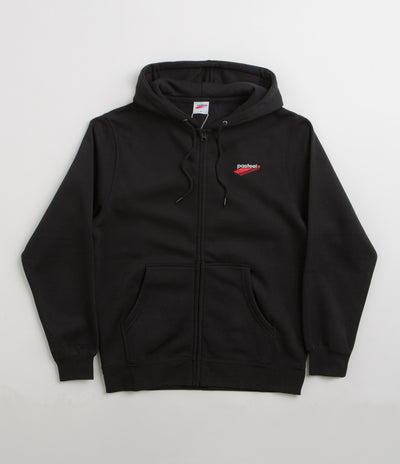 Pasteelo Embroidered O.G. Zip Hoodie - Black