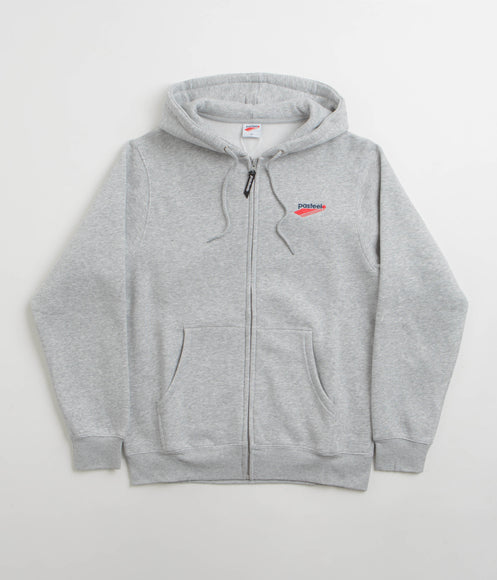 Pasteelo Embroidered O.G. Zip Hoodie - Heather Grey