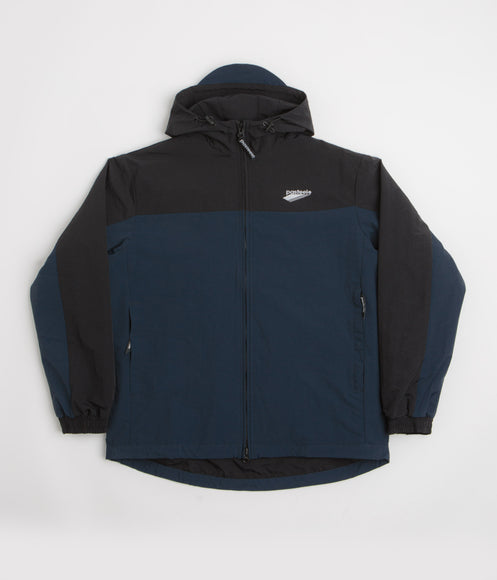 Pasteelo Hooded Windbreaker Jacket - Black / Navy