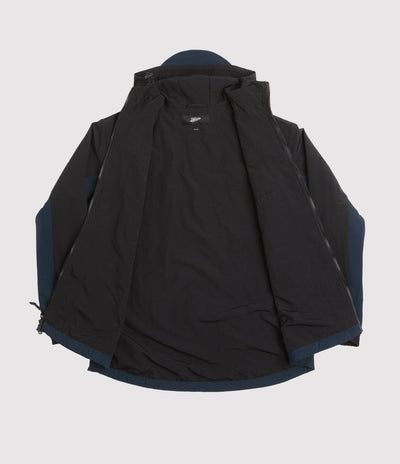 Pasteelo Hooded Windbreaker Jacket - Black / Navy