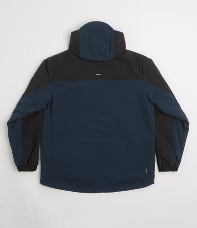 Pasteelo Hooded Windbreaker Jacket - Black / Navy