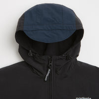 Pasteelo Hooded Windbreaker Jacket - Black / Navy thumbnail