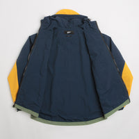 Pasteelo Hooded Windbreaker Jacket - Navy / Olive / Gold thumbnail