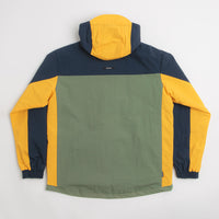 Pasteelo Hooded Windbreaker Jacket - Navy / Olive / Gold thumbnail