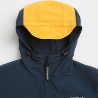 Pasteelo Hooded Windbreaker Jacket - Navy / Olive / Gold thumbnail