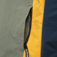 Pasteelo Hooded Windbreaker Jacket - Navy / Olive / Gold thumbnail