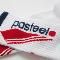 Pasteelo O.G. ATL Socks - White / Red / Grey thumbnail