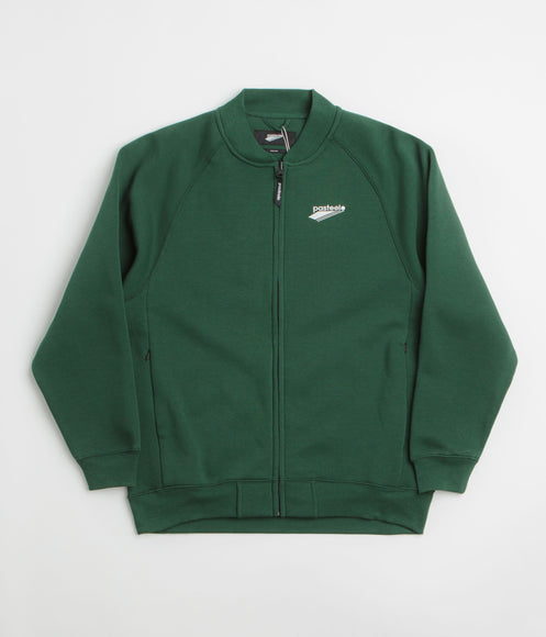 Pasteelo Zip Up Trainer Sweatshirt - Forest