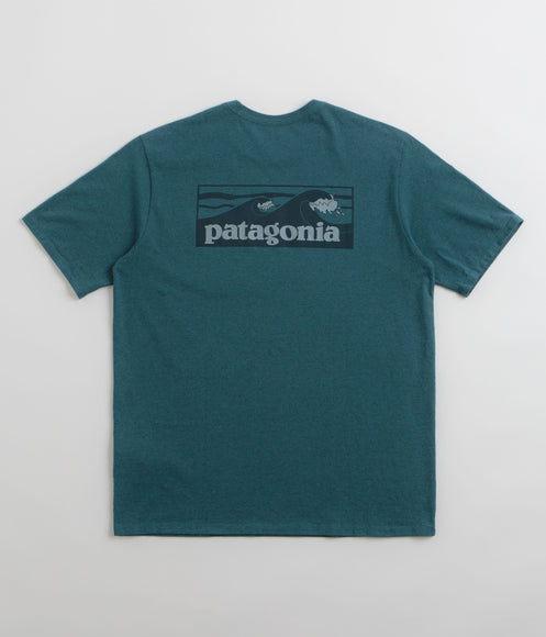 Patagonia Boardshort Logo Pocket Responsibili-Tee T-Shirt - Wetland Blue