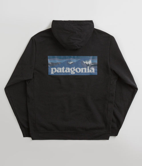 Patagonia Boardshort Logo Uprisal Hoodie - Ink Black