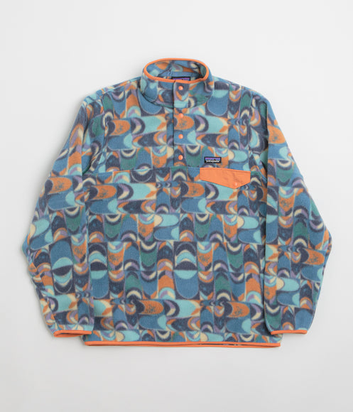 Patagonia Lightweight Synchilla Snap-T Fleece - Swallowtail Geo: Still Blue