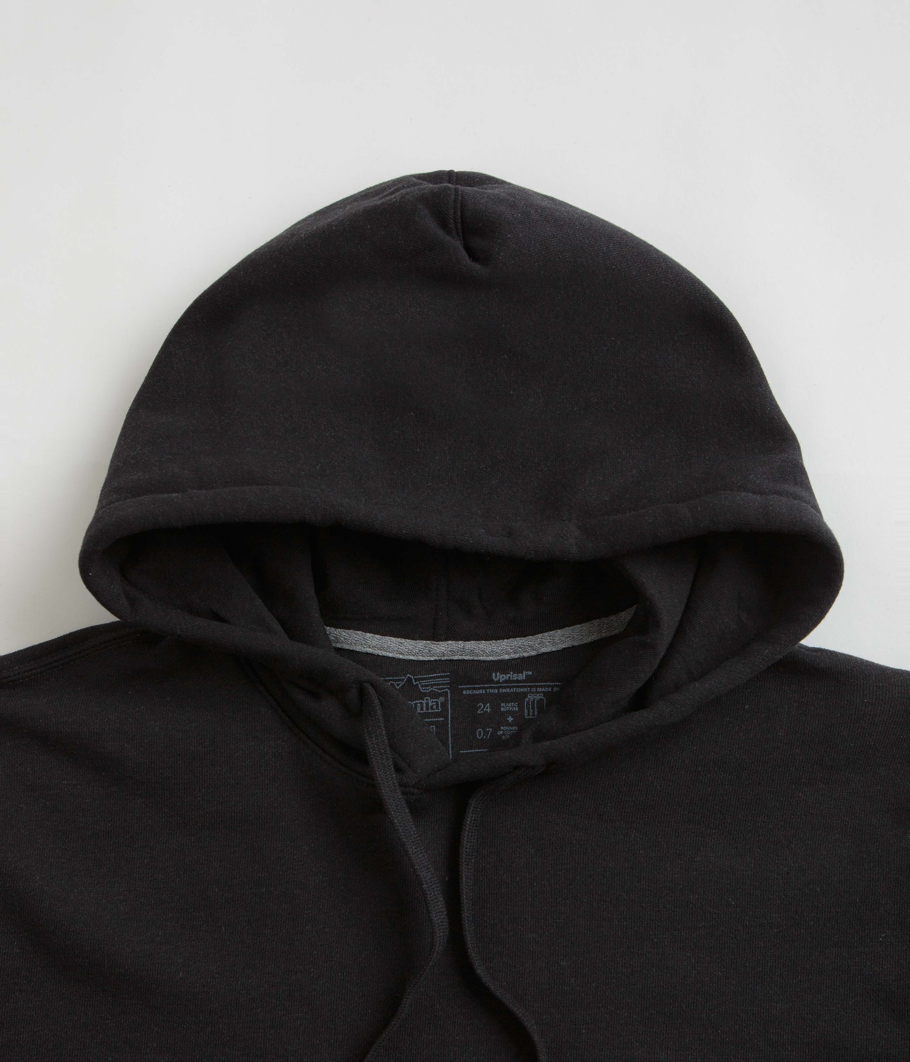 Patagonia Line Logo Ridge Stripe Uprisal Hoodie - Ink Black | Flatspot