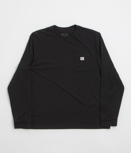 Patagonia Shop Sticker Pocket Responsibili-Tee Long Sleeve T-Shirt - Black