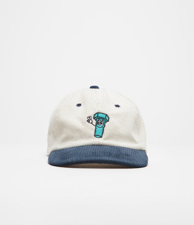 Playdude Bolt Corduroy Cap - Ecru / Blue