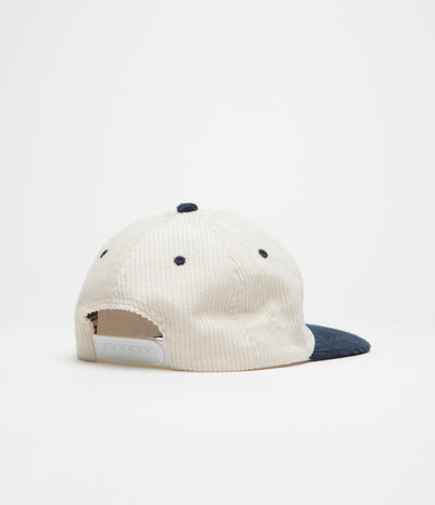 Playdude Bolt Corduroy Cap - Ecru / Blue