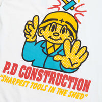 Playdude Construction T-Shirt - White thumbnail