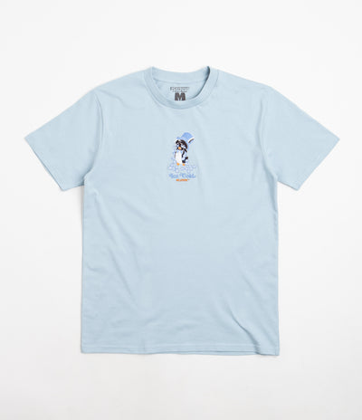 Playdude Ice Cold Embroidered T-Shirt - Pale Blue