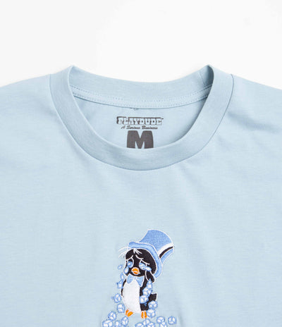 Playdude Ice Cold Embroidered T-Shirt - Pale Blue