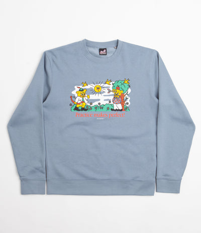 Playdude Practice Makes Perfect Crewneck Sweatshirt - Baby Blue