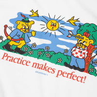 Playdude Practice Makes Perfect T-Shirt - White thumbnail