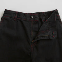 Poetic Collective Denim Sculptor Pants - Black / Red Stitch thumbnail