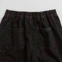 Poetic Collective Denim Sculptor Pants - Black / Red Stitch thumbnail