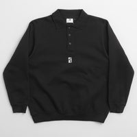 Poetic Collective Heavy Polo Sweatshirt - Black thumbnail