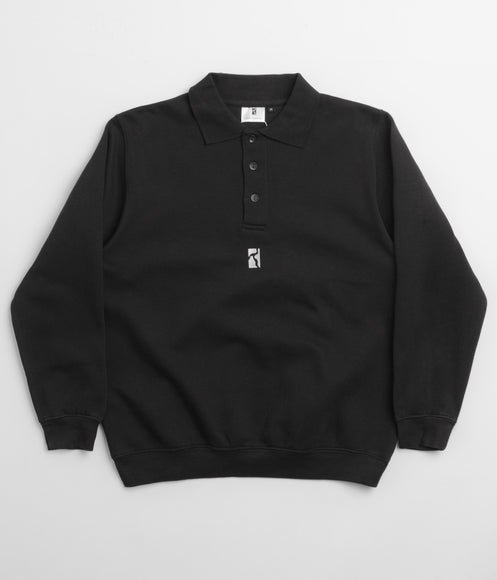 Poetic Collective Heavy Polo Sweatshirt - Black