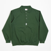 Poetic Collective Heavy Polo Sweatshirt - Bottle Green thumbnail