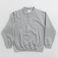 Poetic Collective Heavy Polo Sweatshirt - Heather Grey thumbnail