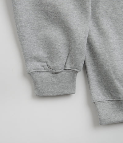 Poetic Collective Heavy Polo Sweatshirt - Heather Grey