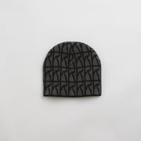 Poetic Collective Logo Repeat Pattern Beanie - Black thumbnail