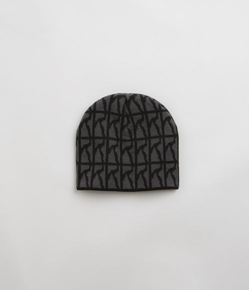 Poetic Collective Logo Repeat Pattern Beanie - Black