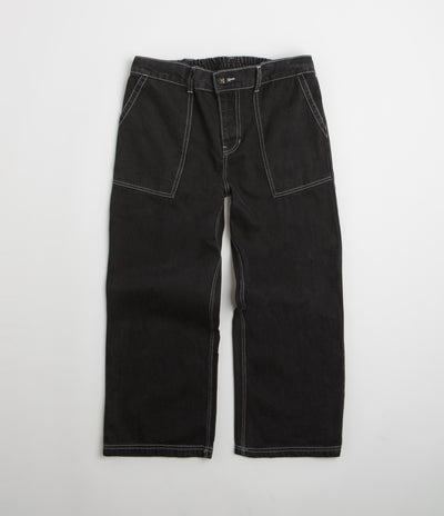 Poetic Collective Painter Pants - Black Denim / White Seams
