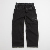 Poetic Collective Painter Pants - Black Denim / White Seams thumbnail