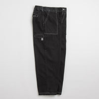 Poetic Collective Painter Pants - Black Denim / White Seams thumbnail