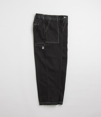 Poetic Collective Painter Pants - Black Denim / White Seams