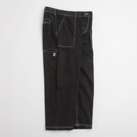 Poetic Collective Painter Pants - Black Denim / White Seams thumbnail