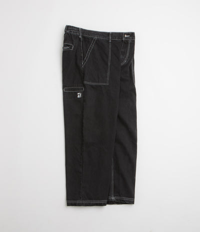 Poetic Collective Painter Pants - Black Denim / White Seams