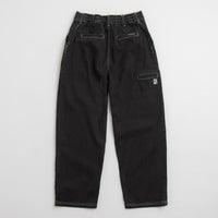 Poetic Collective Painter Pants - Black Denim / White Seams thumbnail