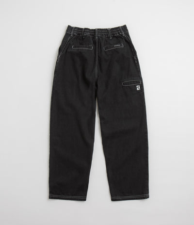 Poetic Collective Painter Pants - Black Denim / White Seams