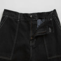 Poetic Collective Painter Pants - Black Denim / White Seams thumbnail