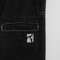 Poetic Collective Painter Pants - Black Denim / White Seams thumbnail