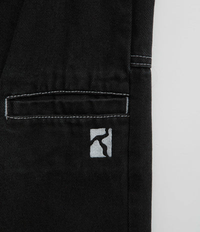 Poetic Collective Painter Pants - Black Denim / White Seams