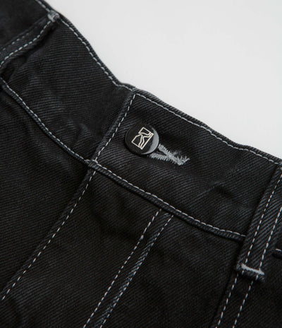 Poetic Collective Painter Pants - Black Denim / White Seams